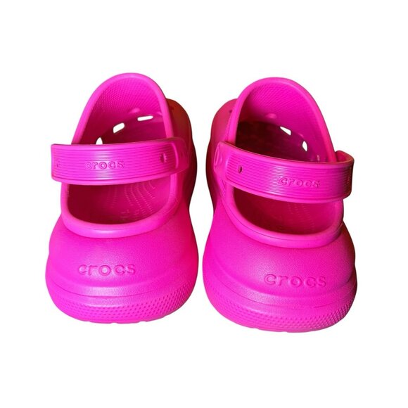 Crocs Classic Crush Clog Fuchsia Hot Pink Size W10 / M8 Platform Shoes Iconic - Picture 3 of 5